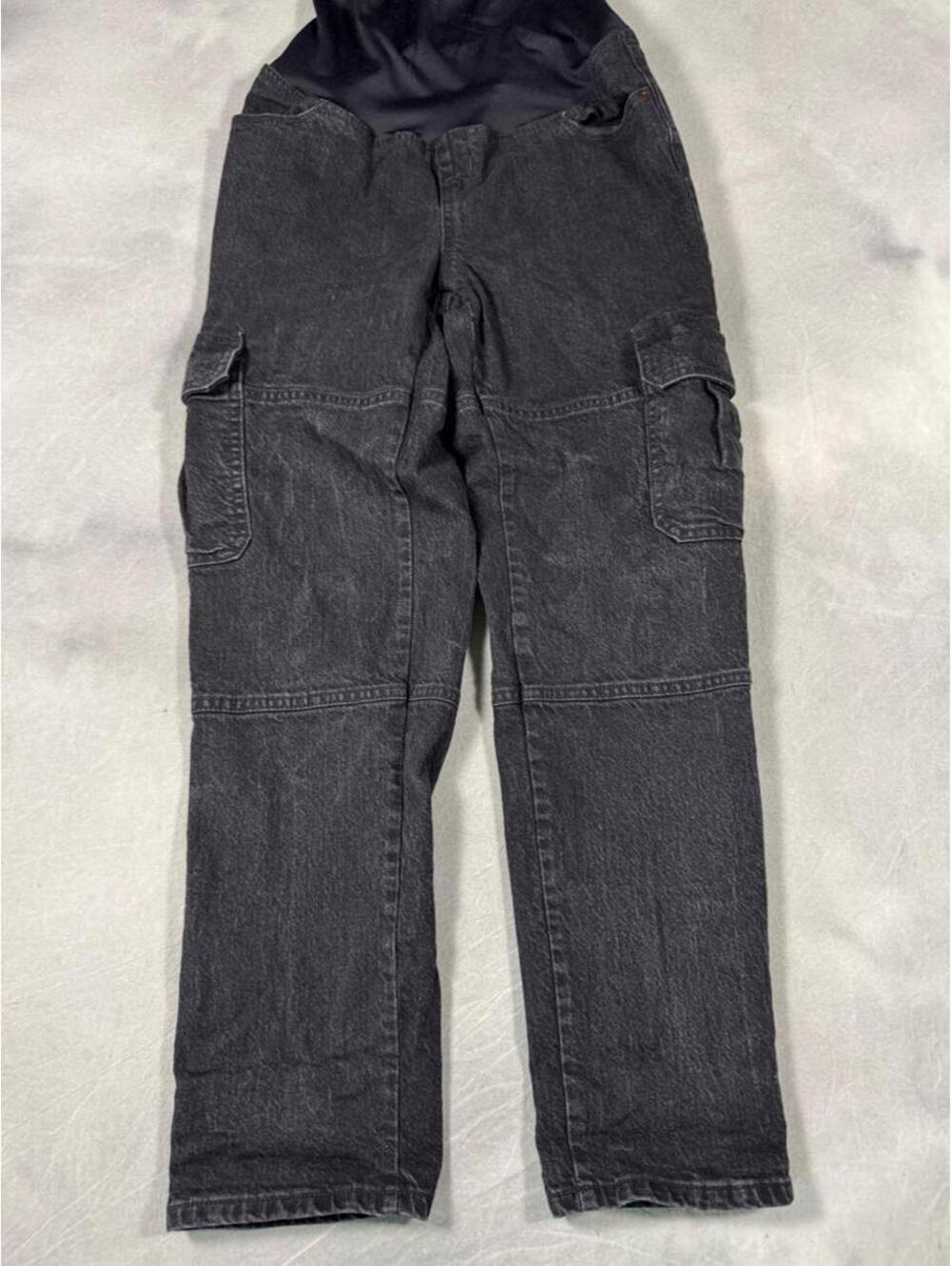 Isabel by Ingrid & Isabel Maternity Cargo Jeans Size 4 Charcoal 90s Straight